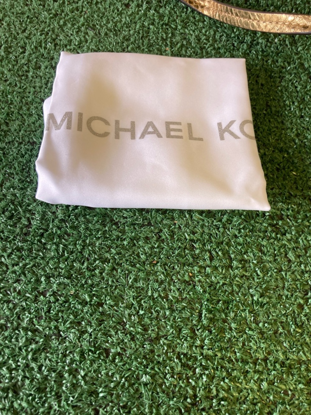 Michael Kors Gold and Brown Snakeskin-Print Satchel (OKPM-04-058) - Picture 2 of 11